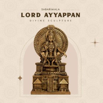 Sabarimala Lord Ayyappan with 18 Steps Sculpture