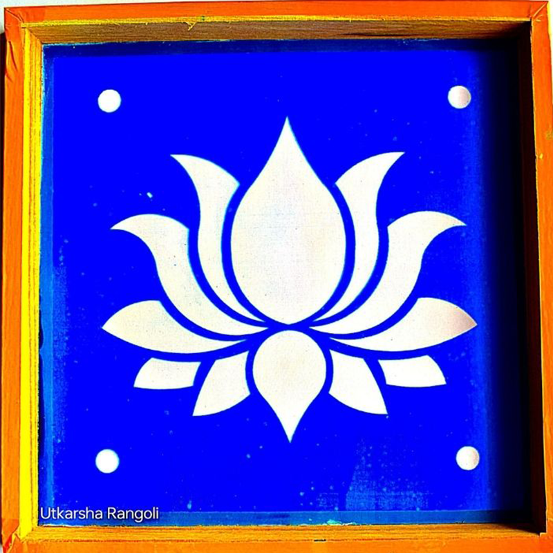 Big type Lotus Stencils 10x10