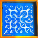 Flower kolam Stencils 10×10