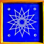 Flower kolam Stencils 10×10