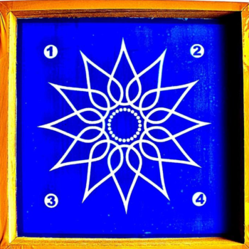 Flower kolam Stencils 10x10