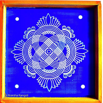 Flower trend kolam Stencils 10x10