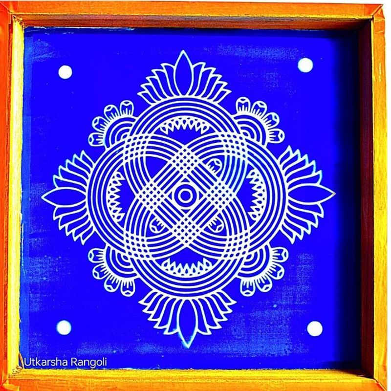 Flower trend kolam Stencils 10x10