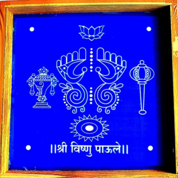 Hindu Symbol with foot Stencils 10x10