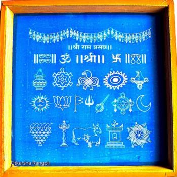 Hindu Symbols Stencils 10x10