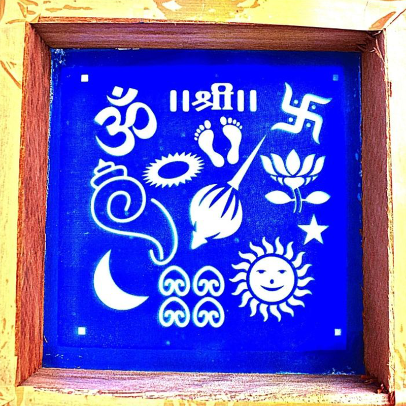 Hindu Symbols Stencils