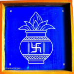 Kalasam with leaf Stencils 10×10 Size