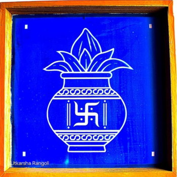 Kalasam with leaf Stencils 10x10 Size