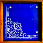 L shape kolam Stencils 10x10 Size