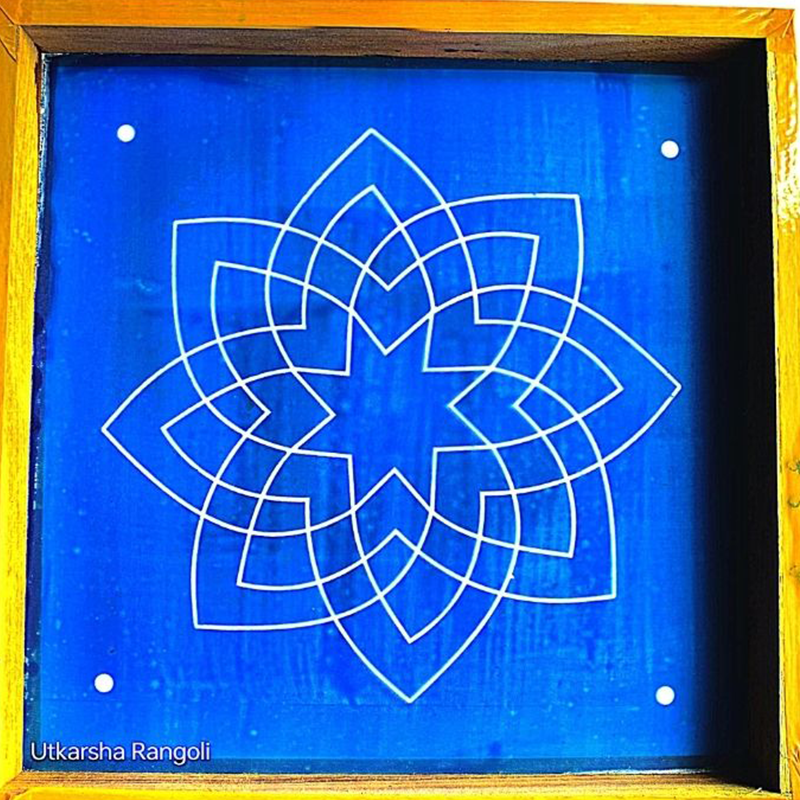 Line Kolam Stencils 10x10 Size