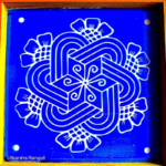 Line flower Kolam Stencils 10x10 Size
