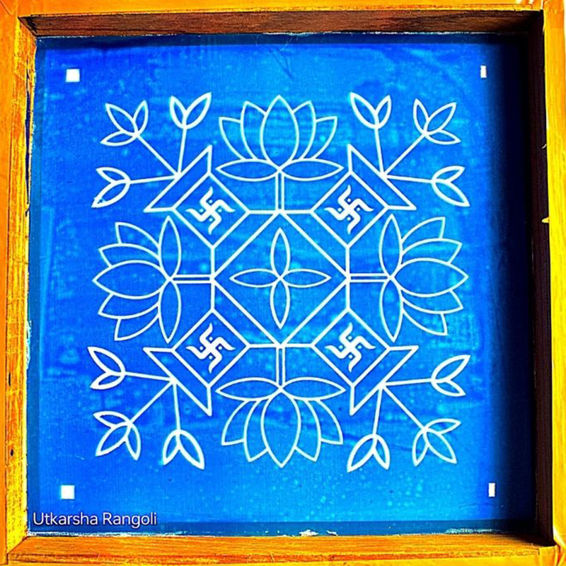 Linetype flower Stencils 10x10 Size