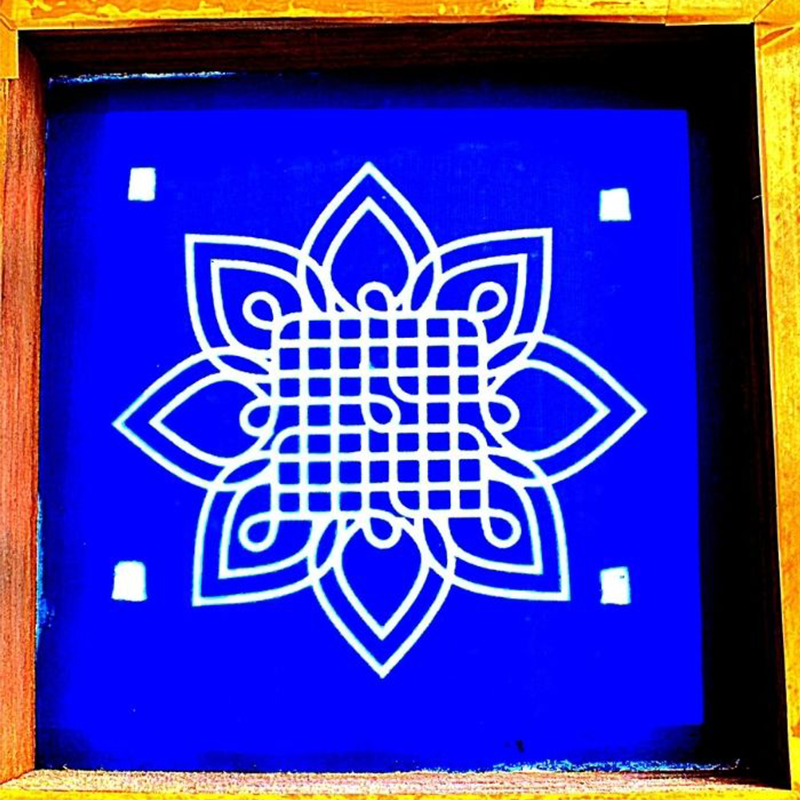Lotus Kolam Design Stencils