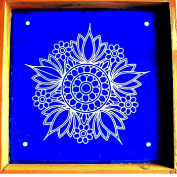 Multi Flower kolam Stencils 10x10